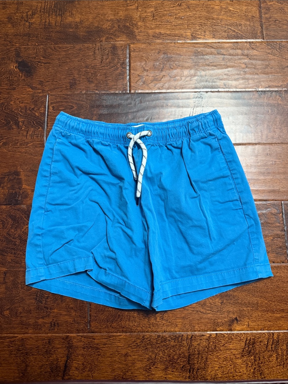 crown & ivy Turquoise Blue Swim Trunks with Contrast Drawstring